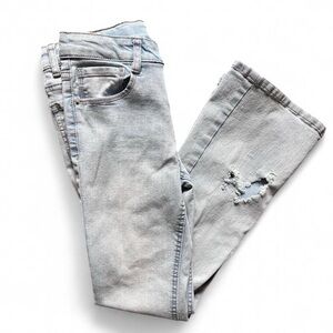 Girls distressed flare jeans